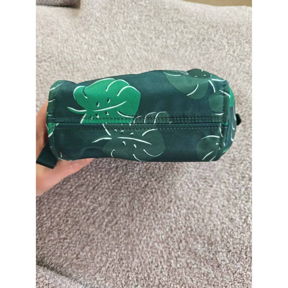 Kate Spade New York Green Leaf Print Cosmetic Bag